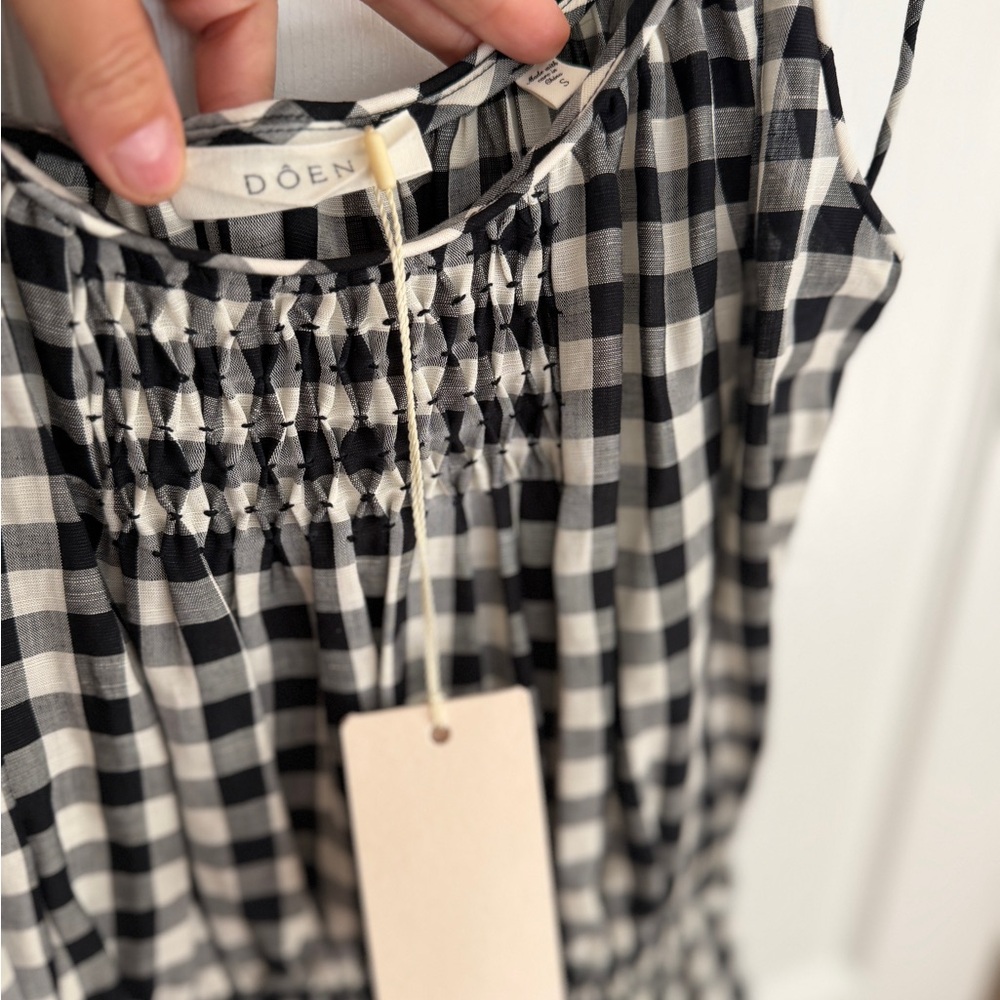 DÔEN Leslie Dress in Marilyn Gingham - Picture 7 of 9